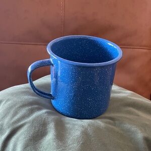 Blue Speckled Enamel Camp Mug